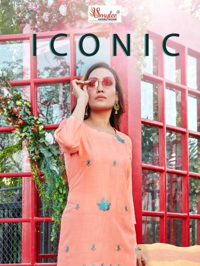 Iconic By Rung Embroidered Casual Wear Short Kurtis